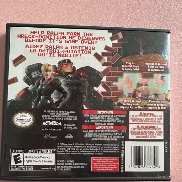 2/$50 Wreck-it Ralph Nintendo DS - Picture 2 of 6